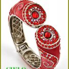 CIELO COUTURE shimmering and lavish Siam rhinestones fashion bracelet on sale.