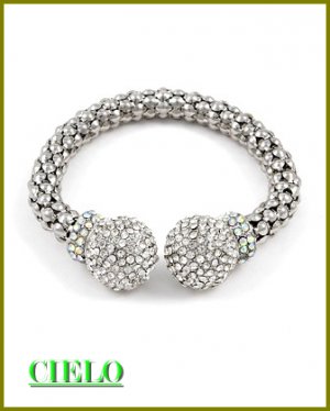 CIELO COUTURE shimmering rain shower and ice rhinestones fashion bracelet on sale.