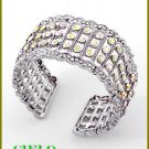 CIELO COUTURE fine crystal rainbow shower rhinestones fashion bracelet on sale.