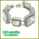 BonaFide!® Big bold blizzard ice CZ diamonds fashion bracelet by GILVANDIA COUTURE.