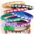 Layer on the set of 6 extra large colored fashion bracelets with featured large ice stones.