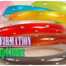 Set of 4 ladies bracelets, BLoC Ipanema® acrylic and ice crystals.