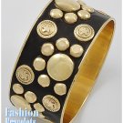 Gold and black bangle fashion bracelet and free fashion gifts by AFFIRMATION COUTURE.