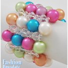 Multi flavored acrylic pearls fashion bracelet and free fashion gifts by AFFIRMATION COUTURE.