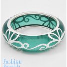 Green acrylic high fashion bracelet and free fashion gifts by AFFIRMATION COUTURE.