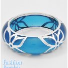 Royal blue acrylic high fashion bracelet and free fashion gifts by AFFIRMATION COUTURE.