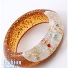 Cinnamon acrylic bangle fashion bracelet and free fashion gifts by AFFIRMATION COUTURE.