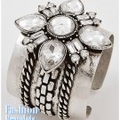 Flower design cuff fashion bracelet and free fashion gifts by AFFIRMATION COUTURE.