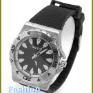 Oversized women's celebrity runway jet black rubber wristband, fashion watch on sale.