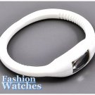 This blizzard white, accent fashion watch is a fabulous experiment in lively colors