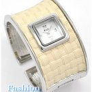 This Ivory Leatherette Cuff, fashion watch delivers an understated touch of elegance