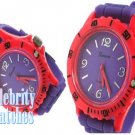Attractive dual color jelly celebrity fashion watch on sale now.