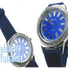 Impeccable navy jelly celebrity fashion watch on sale now.