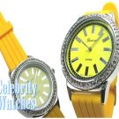Smooth 'Vette yellow acrylic celebrity fashion watch on sale now.