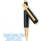 A full roller ball pen featuring pewter checker pattern with a matching cap and hand finishing.