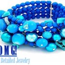 JONFRANCA women's sea blue Paramount® resin stones fashion bracelet on sale.