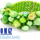 JONFRANCA women's garden green Paramount® resin stones fashion bracelet on sale.