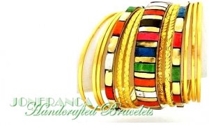 JONFRANCA celebrity runway design, multi Mosaic stone fashion bracelet.
