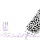 Fashion bracelet that flaunts rhinestones, metalwork, and detailing with rhodiumode finish.