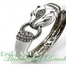 Broadcast this ice rhinestones and fine white epoxy fashion bracelet by JONFRANCA.