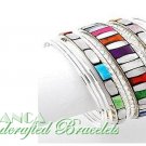 Paramount® Mosaic stones and epoxy festive colors.  JONFRANCA fashion bracelet.