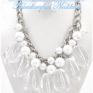 Grand stones with faux ice pearls fashion necklace by JONFRANCA CIAGA.