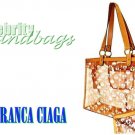 Pink tint, large clear tote by JONFRANCA CIAGA. Fashion handbag.