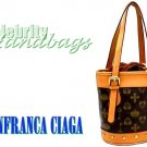 Chocolate brown, monogram classic petite tote by JONFRANCA CIAGA. Fashion handbag.