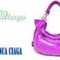 Lavender smooth hobo in Nantucket Bay vegan leather by JONFRANCA CIAGA. Fashion handbag.