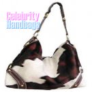 Amazing!...Brown and wheat wildlife pattern celebrity handbag by AFFIRMATION on sale now.