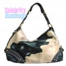 Amazing!...Black and tan wildlife pattern celebrity handbag by AFFIRMATION on sale now.