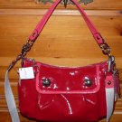 COACH Red Patent Leather Poppy GROOVY Bag 13852 NWT