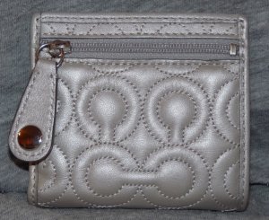 COACH GRAMERCY SILVER SMALL EMBOSSED WALLET 42925 NWT
