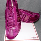COACH KIRBY PLUM SATEEN SNEAKERS 8.5 M  8 1/2 NIB