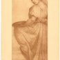 PRETTY LADY, SEPIA ETCHING, FIGURE D'ETUDE POSTCARD   46