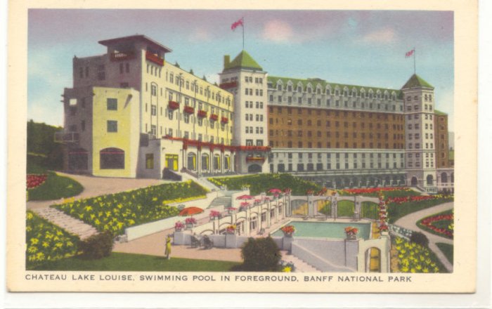 CHATEAU LAKE LOUISE BANFF NATIONAL PARK CANADA Vintage POSTCARD 56