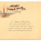 JOYOUS CHRISTMAS RED CANDLE WINTER SCENE Vintage  POSTCARD   60