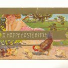 EASTERTIDE PRETTY LADY HEN CHICKS VINTAGE POSTCARD   115