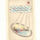CHRISTMAS WISHES, COUNTRY SCENE, VINTAGE POSTCARD   130