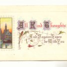 ALL KIND THOUGHTS, VINTAGE 1912 POSTCARD , VERSE    136