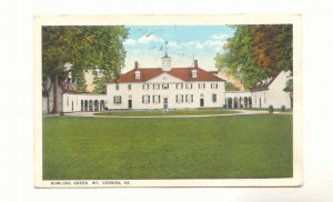 BOWLING GREEN, MT. VERNON, VIRGINIA  VINTAGE 1927 POSTCARD  #183