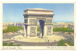 ARC de TRIOMPHE PARIS, TRANS WORLD AIRLINES POSTCARD   #206