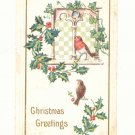 CHRISTMAS, ROBIN BIRDS, HOLLY, IVY, VINTAGE POSTCARD   #234