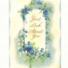 GOOD LUCK ATTEND YOU FORGET ME NOTS LILY OF THE VALLEY   POSTCARD #246