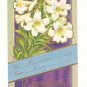 EASTER GREETING, EASTER LILIES, GOLD VINTAGE POSTCARD   #249