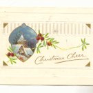 CHRISTMAS CHEER, WINTER SCENE IN ACORN, VINTAGE  POSTCARD #269