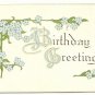BIRTHDAY GREETINGS, BLUE FLOWERS VINTAGE POSTCARD   #307