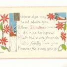 VICTORIAN MOTTO CHRISTMAS POSTCARD VINTAGE 1915   #348