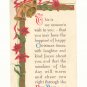 SEASON'S WISH CHRISTMAS VERSE VINTAGE POSTCARD   #352