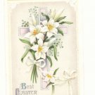 EASTER WISHES DAFFODILS CROSS VINTAGE POSTCARD ANTIQUE  #362